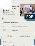 Cost Reduction in Manufacturing Industry Business Plan