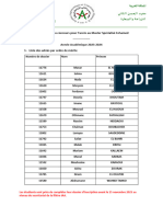 PV Résultat Du Concours Master FOSAMED