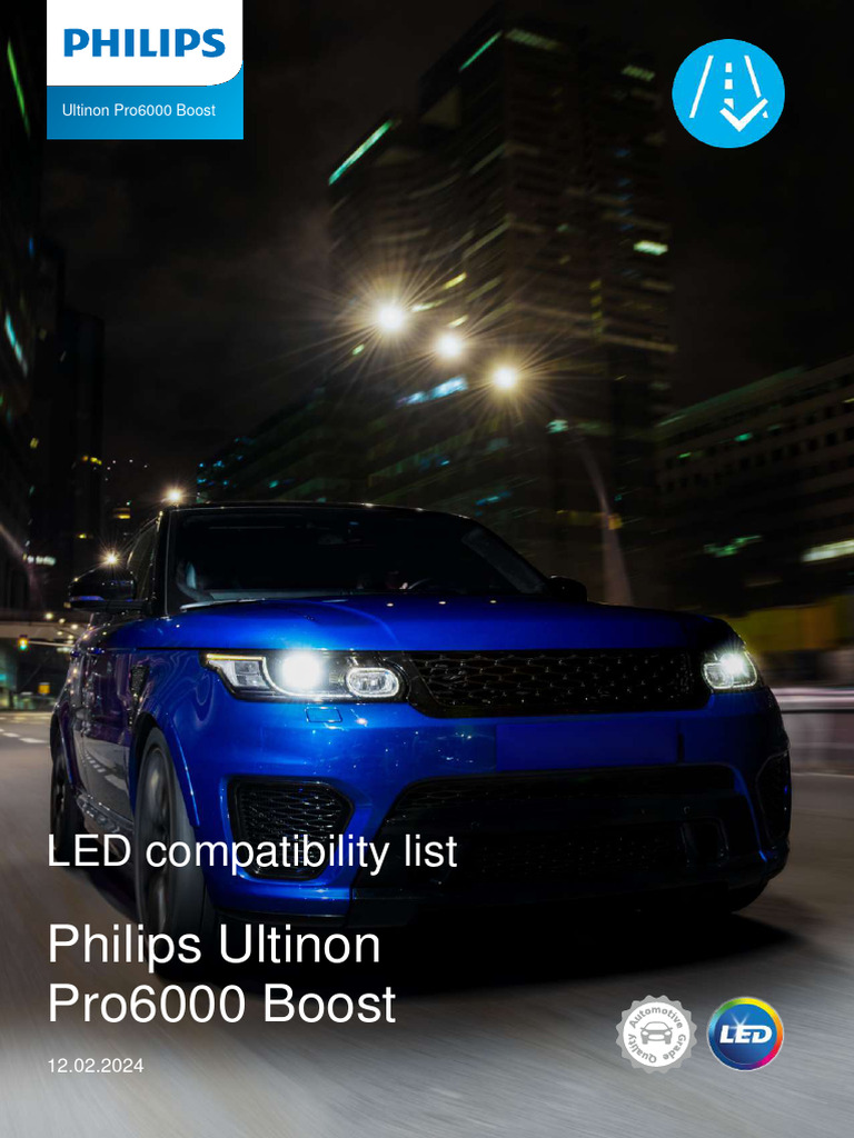 Philips LED UltinonProU6000 Boost Compatibility List A4En 2024 0212 PDF