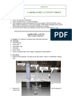 Laboratory Activity Sheet