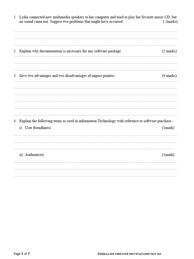 Form 2 computer studies pdf read only memory manufactured goods