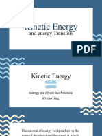 Kinetic Energy and Energy Transfers Science Presentation Blue Bold Abstract