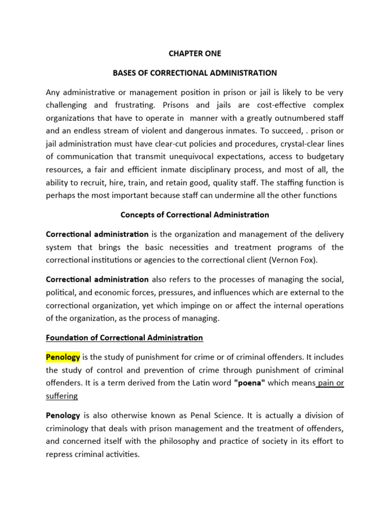 Correctional Administration 1-3 | PDF | Prison | Crimes