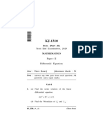 BSC Part 2 Mathematics Differential Equations KJ 1310 2020