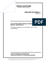 TSE ISO/TS 22002-1: Teknik Şartname