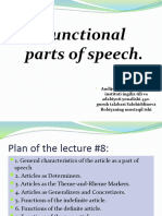 Functional Parts of Speech