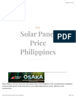 Solar Panel Price Philippines