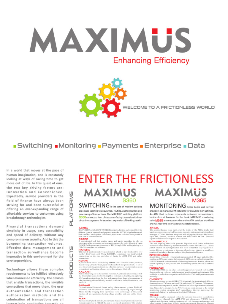 Maximus: Frictionless Banking Solutions | PDF | Computers