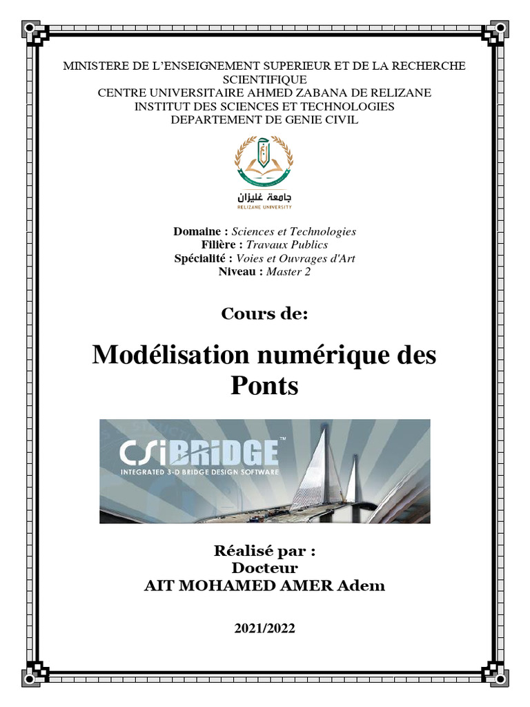 Modélisation des Ponts avec CSiBridge | PDF | Pont | Béton