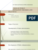 Evolution of Public Administration Theories and Practices