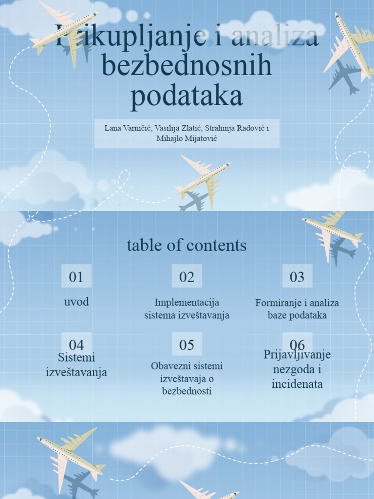 Flying Airplane Theme by Slidesgo | PDF