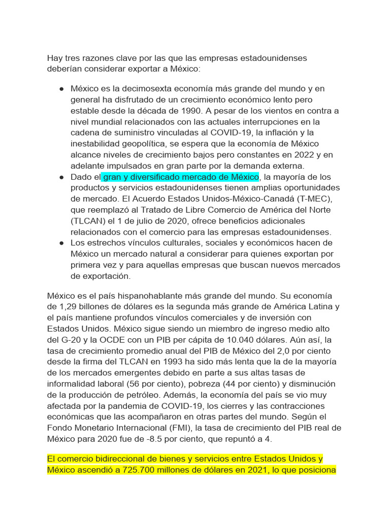 Tlcan Exportación Descargar Gratis Pdf Tratado De Libre Comercio