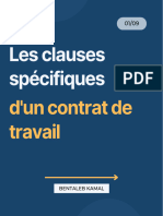 Clauses Spécifiques D'un Contrat de Travail