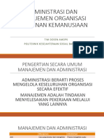 Administrasi Dan Manajemen Organisasi Pelayanan Kemanusiaan: Tim Dosen Amopk Politeknik Kesejahteraan Sosial Bandung