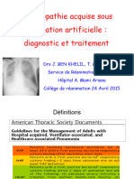 Pneumopathie Acquise Sous Ventilation Artificielle: Diagnostic Et Traitement