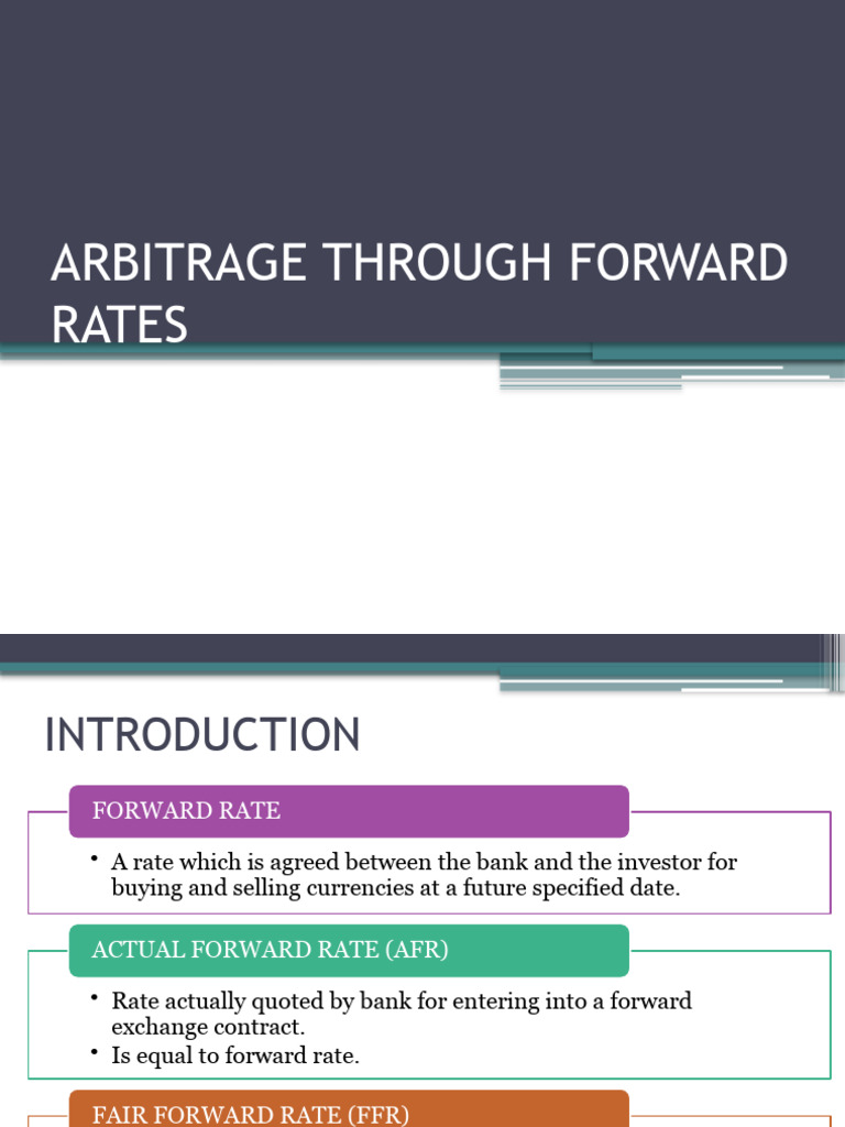 Arbitrage Strategy Using Forward Rates | PDF | Arbitrage | Interest