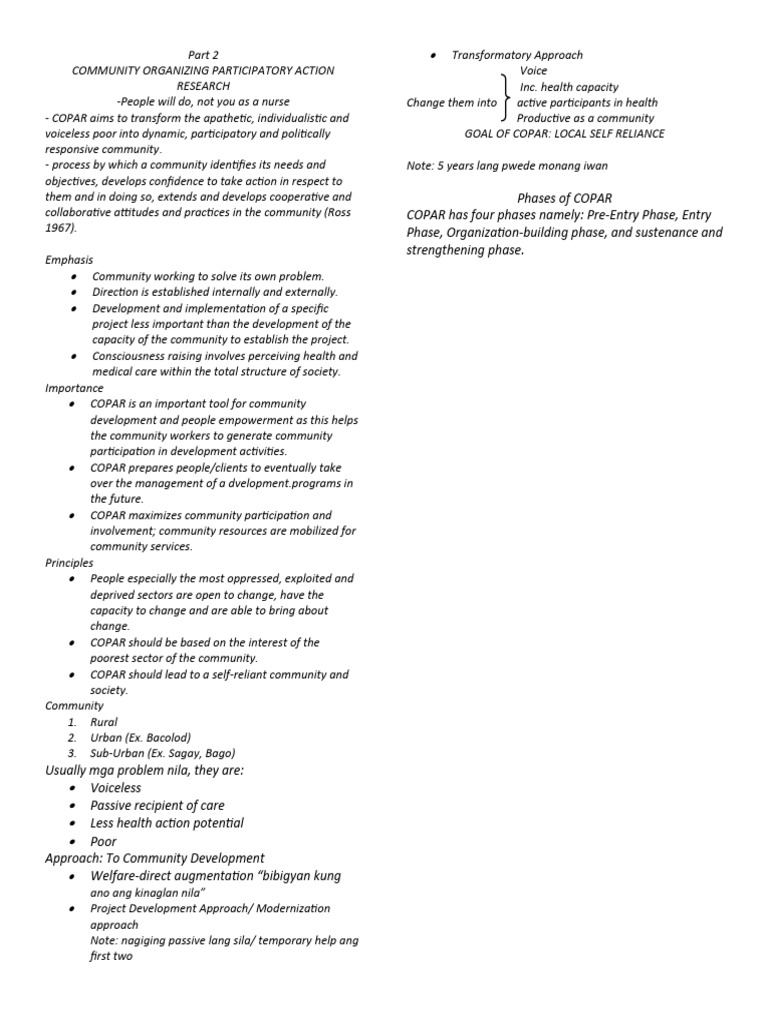 Community Organizing for Health Empowerment | PDF | Health Care | Community