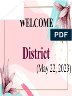 TARP WELCOME District EVALUATORS