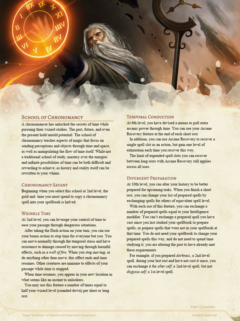 Wizard School of Chronomancy | PDF
