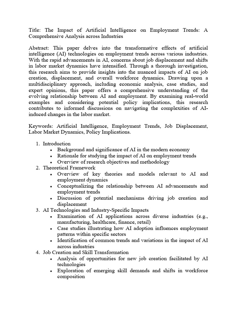 AI's Impact on Employment Trends | PDF | Artificial Intelligence ...