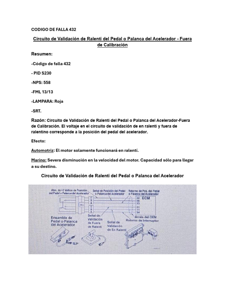 Codigo de Falla 432 | PDF | Cambiar | Conector eléctrico