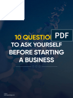 10 Questions To Ask Yourself Before Starting A Business