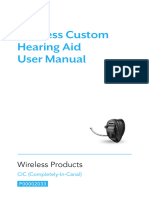 Your Wireless Custom Hearing Aid User Manual