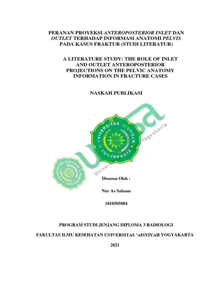 Proyeksi Inlet dan Outlet Pelvis pada Fraktur | PDF