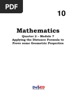 Math 10 - Q2 - Week 7 - Module 7 - Applying The Distance Formula To Prove Geometric Properties - For Reproduction