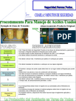 Charla de Seguridad de Manejo de Aceites Usados