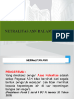 Materi NETRALITAS ASN Kelompok I PKA 2024