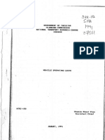 VEHICLE OPERATING COSTS (AUGEST, 1991) (NTRC-150) Report