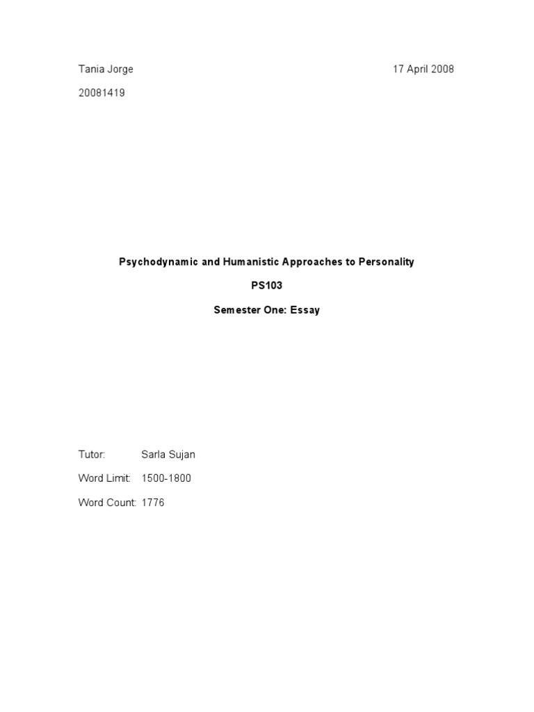 personality test essay