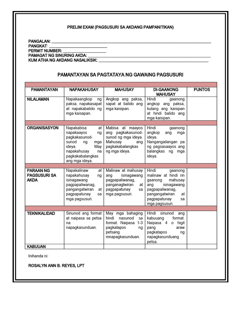 Ge110 Prelim Exam | PDF
