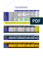 Simulador para Calcular Pedidos de Combustible: Terminal Pampilla: Monto A Depositar para Un Pedido