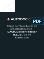 Cómo Cambiar - Bujías de Precalentamiento - DACIA Dokker Familiar (KE - ) - Guía de Sustitución