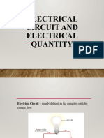 Electrical Circuit and Electrical Quantity
