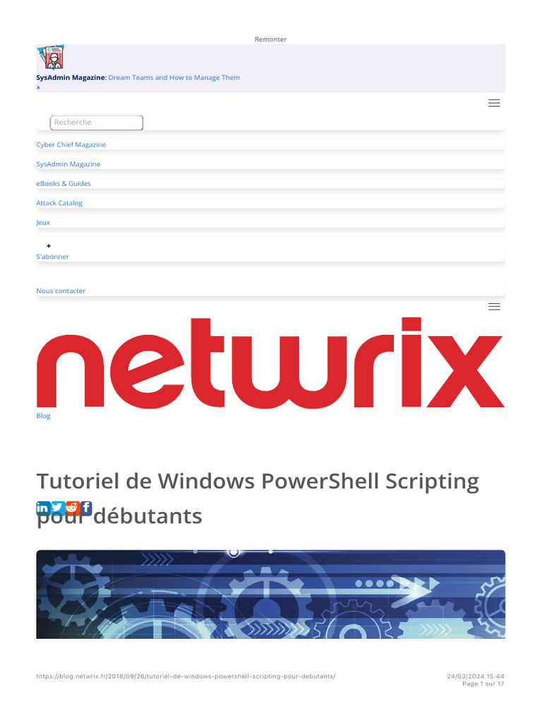 Tutoriel PowerShell pour Débutants | PDF | Interface en ligne de ...