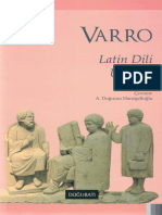 Varro Latin Dili Üzerine Doğu Batı Yayınları