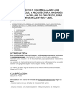 Norma Técnica Colombiana NTC 4026 Ingeniería Civil y Arquitectura