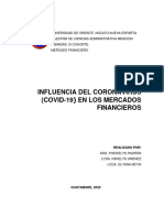 Influencia Del Coronavirus en Los Mercados Financieros