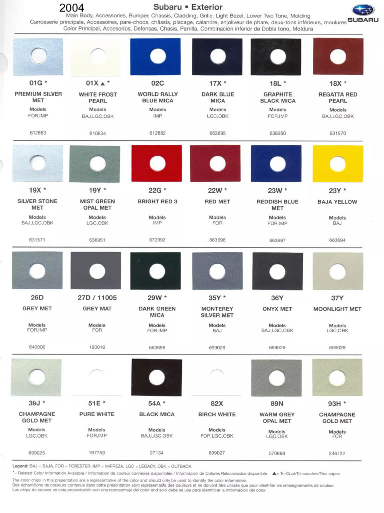 Subaru Dark Grey Metallic Paint Code