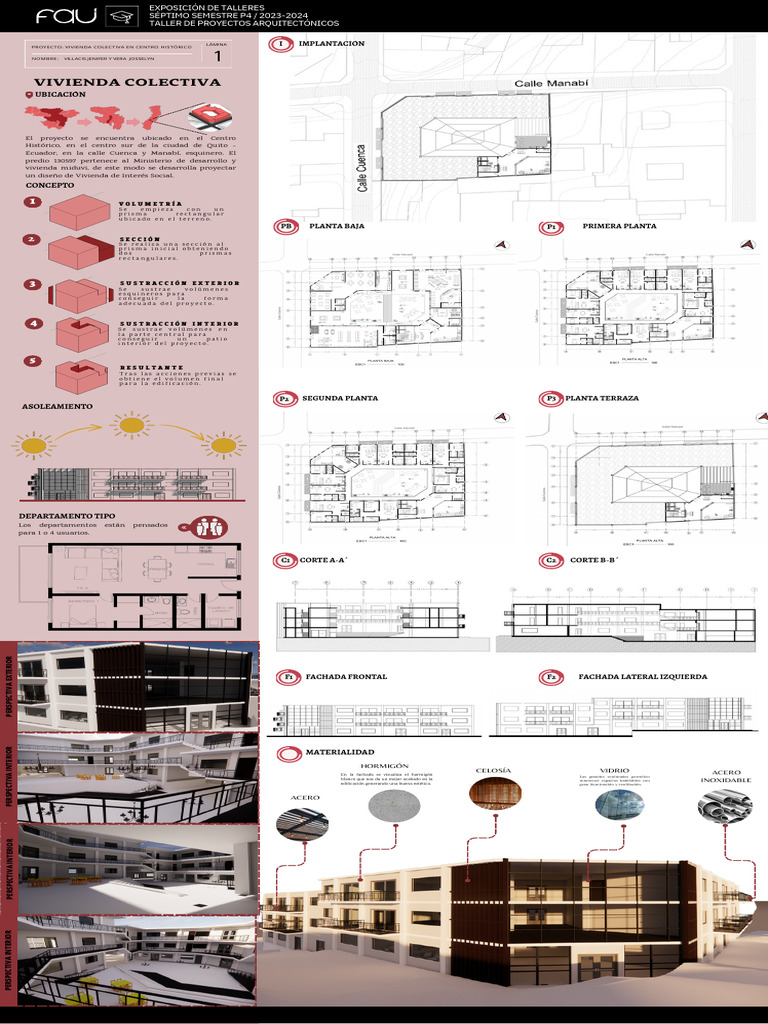 Vivienda Colectiva en Quito: Proyecto Arquitectónico | PDF | Diseño ...