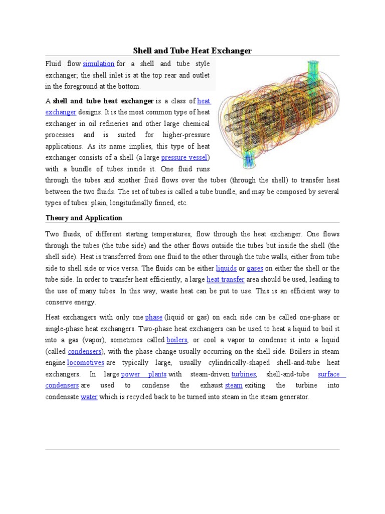 Shell and Tube Heat Exchanger Overview | PDF | Heat Exchanger ...