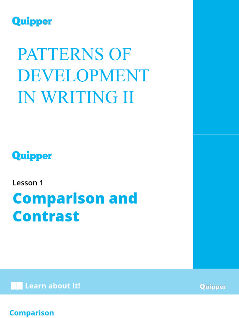 RW Patterns of Development in Writing II PDF