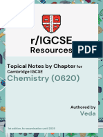 R - IGCSE Resources - Topical Notes by Chapter For IGCSE Chemistry - Written by Veda