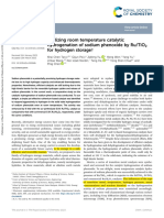 Realizing Room Temperature Catalytic Hydrogenation of Sodium Phenoxide by Ru TiO2 For Hydrogen Storage