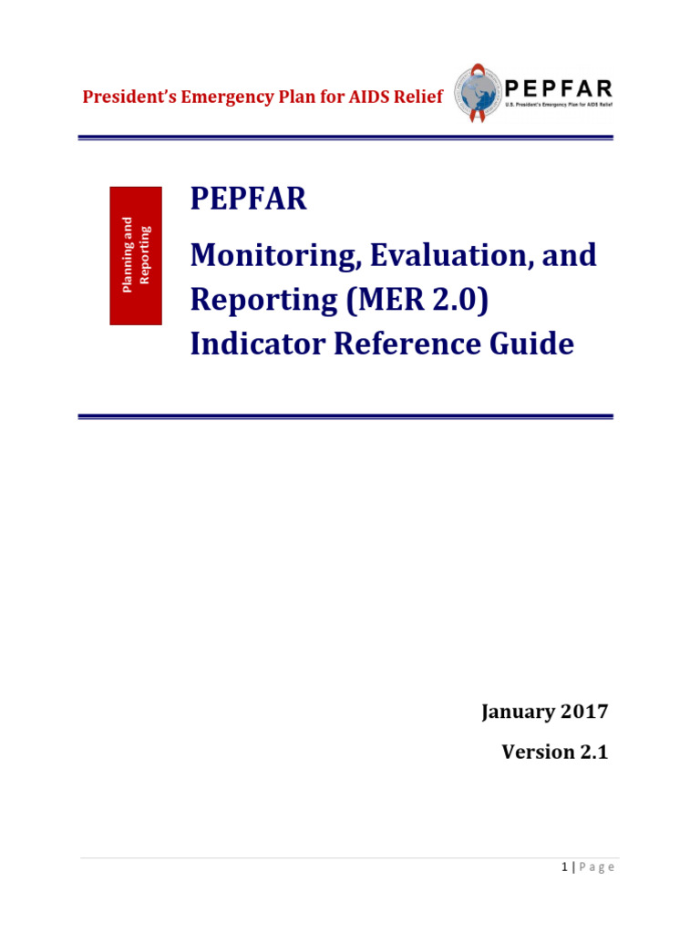 Monitoring Evaluation and Reporting Indicator Reference Guide - MER 2.0 ...