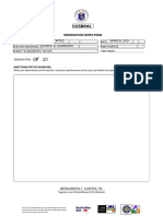 EUNICE - COT-RPMS Observation Notes Form