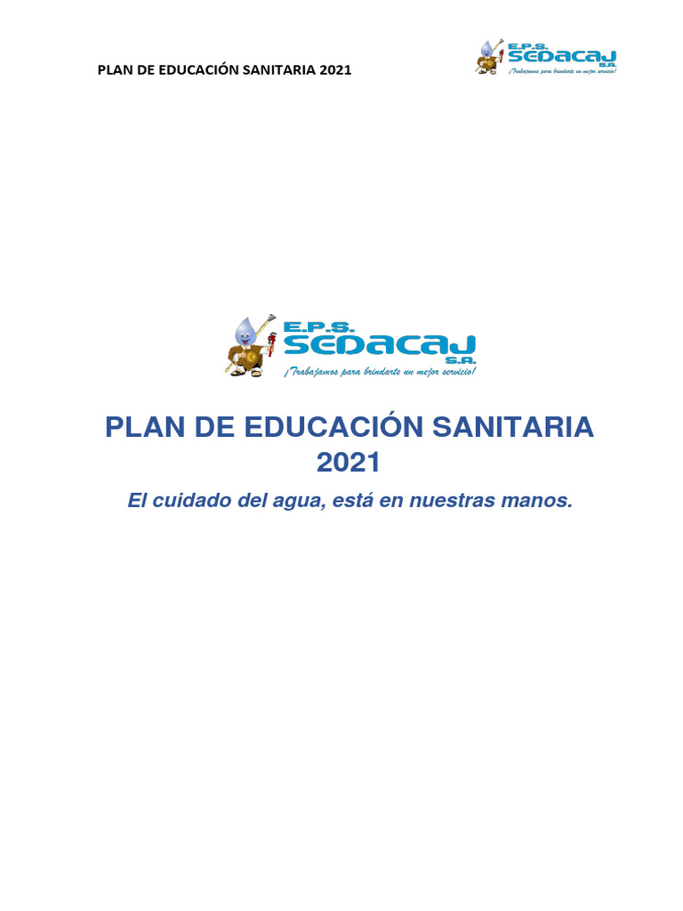 Plan de Educación Sanitaria 2021 en Cajamarca | PDF | Agua | Saneamiento